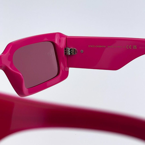 D&G DG4416 33794Z Sunglasses Metallic Pink Mirror Silver Rectangle Unisex - Picture 11 of 13